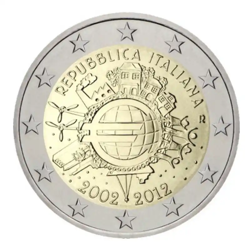 Offre Spéciale 2 euros commémorative Italie 2012 - 10 ans de l'Euro.