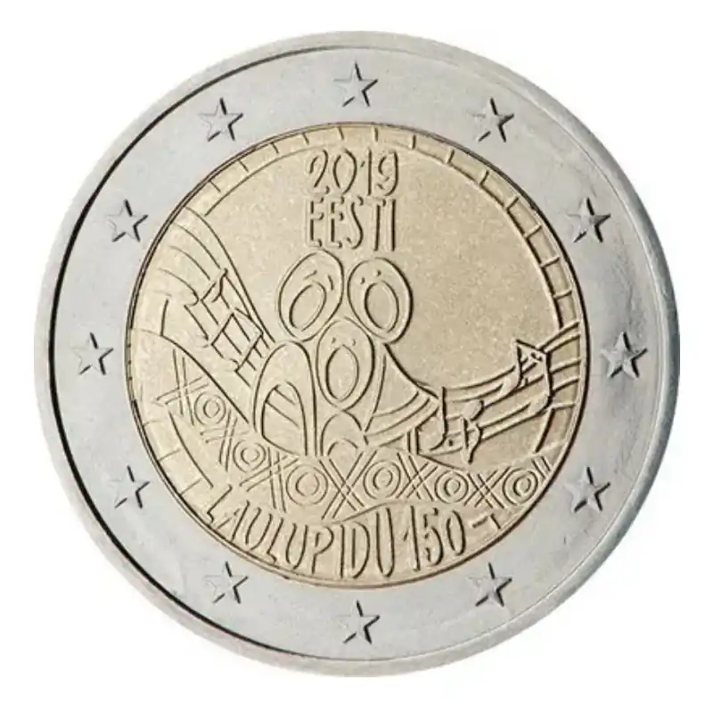 2 euros commémorative Estonie 2019 - Festival de la chanson. Gros Lot