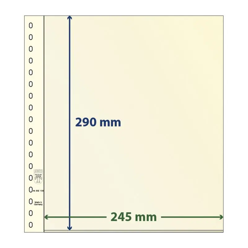 Usine Directe Feuille neutre Lindner-T pour les Affiches de timbres de France.
