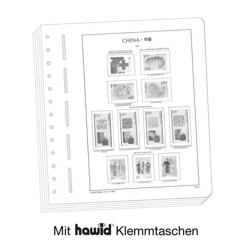 Top Qualité Feuilles préimprimées complémentaires SF Leuchtturm Chine 2024.