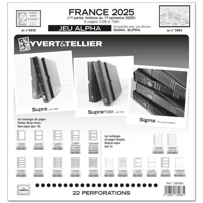 Jeux ALPHA France 2025 premier semestre sans pochettes de protection. Nouvel Arrivage