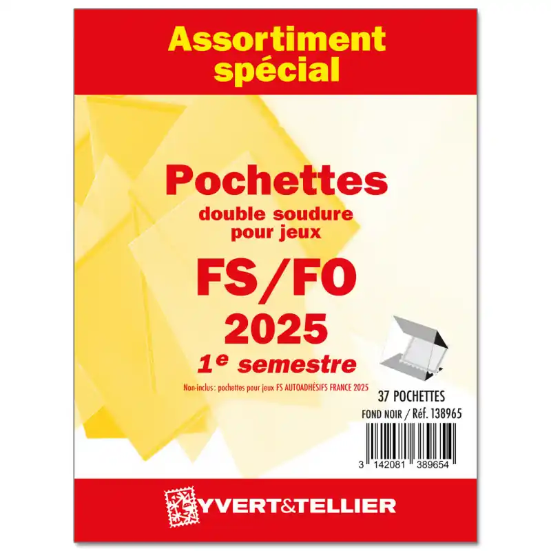 Assortiment de pochettes pour jeux FO\\/FS France 2025 premier semestre. Original
