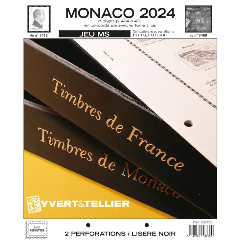 Satisfait Ou Remboursé Jeux MS timbres de Monaco 2024 sans pochettes.