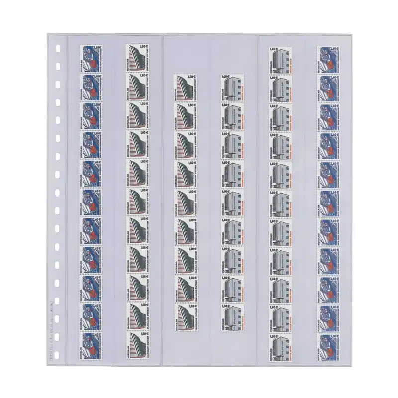 Feuilles transparentes Lindner pour roulettes de timbres. (849) Petit Prix