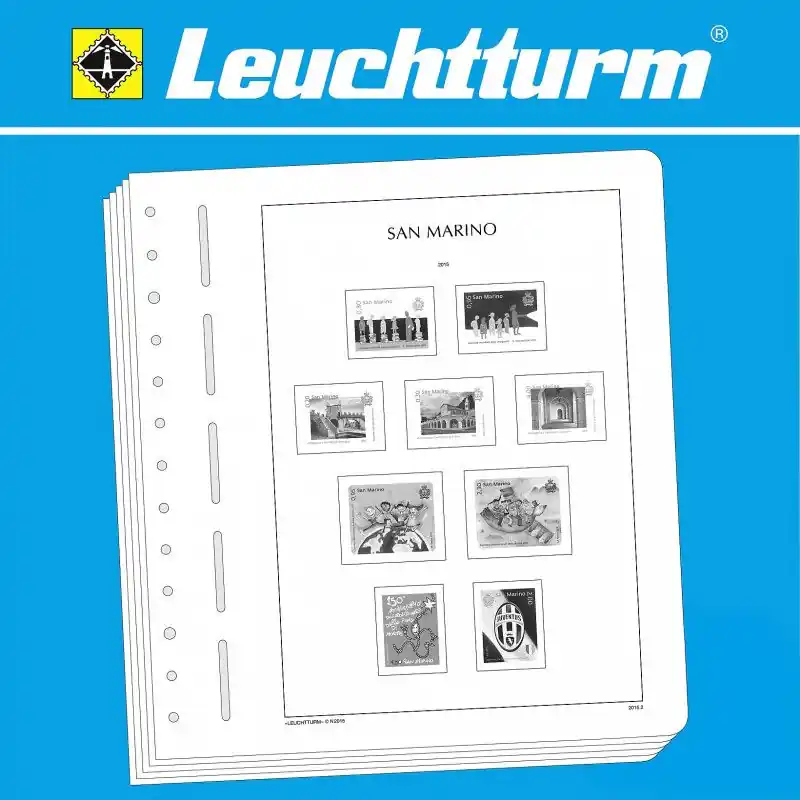 Feuilles pré imprimées Leuchtturm Saint-Marin 2023. Pas Cher
