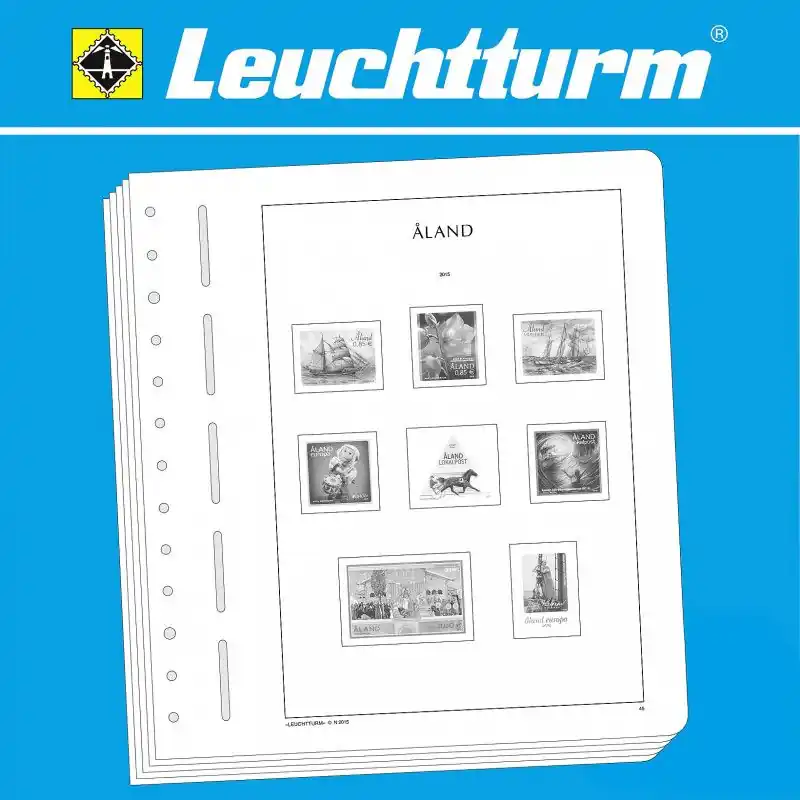 Gros Lot Feuilles préimprimées Leuchtturm Åland 2022.