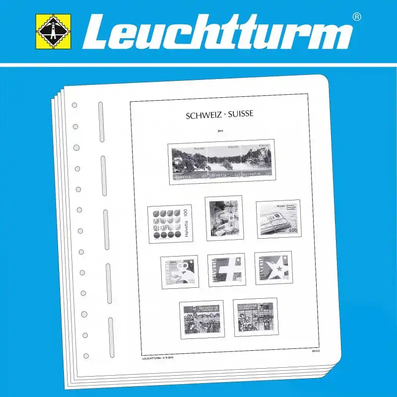 Expédié Aujourd’hui Feuilles pré imprimées Leuchtturm Suisse 2023.