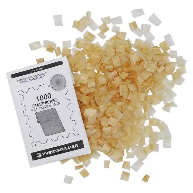 Charnières pour timbres poste, paquet de 1000. Certifié