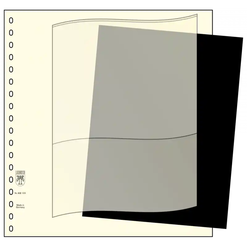 Feuilles intercalaires noires Lindner-T pour descriptif. Retour Gratuit