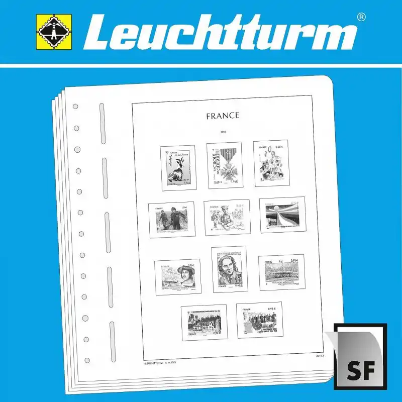 Garantie Incluse Leuchtturm feuilles préimprimées France autoadhésifs 2023.