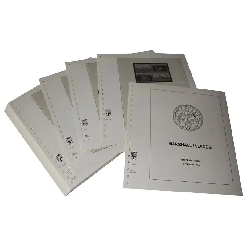 Populaire Feuilles préimprimées Lindner-T Iles Marshall 2021.