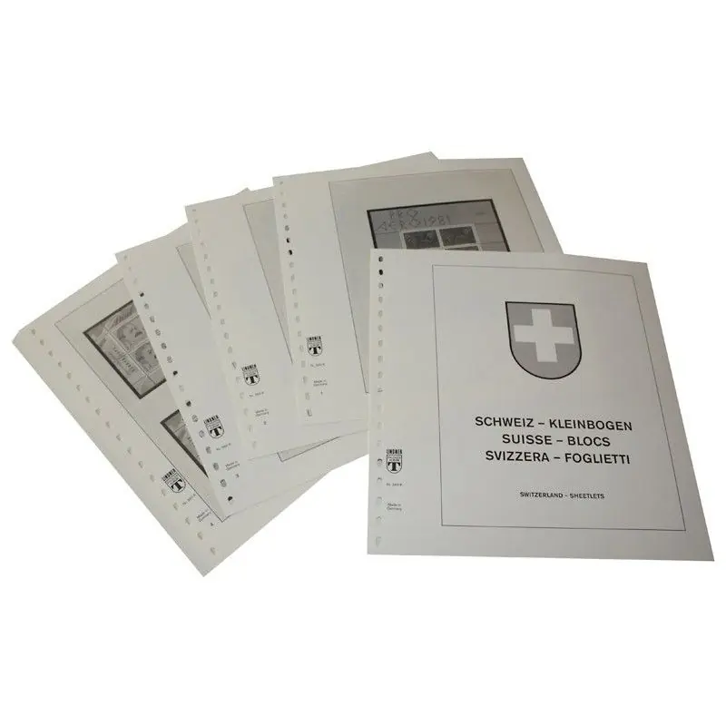 Satisfait Ou Remboursé Feuilles préimprimées Lindner-T Suisse Petits blocs 2021-2024.