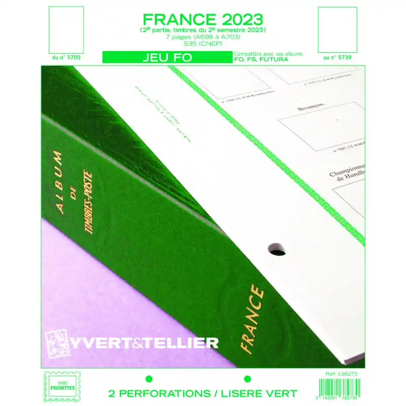 Jeux FO timbres de France 2023 deuxième semestre. Prix Promo