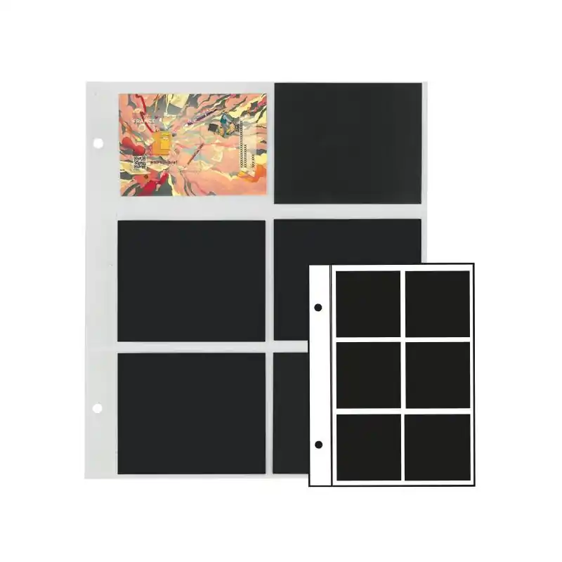 Promotion Recharges Futura Yvert à 6 poches verticales pour Crypto-timbres (E6).