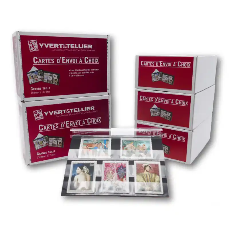 Meilleure Vente Pack de 500 cartes de classement à 3 bandes pour timbres.