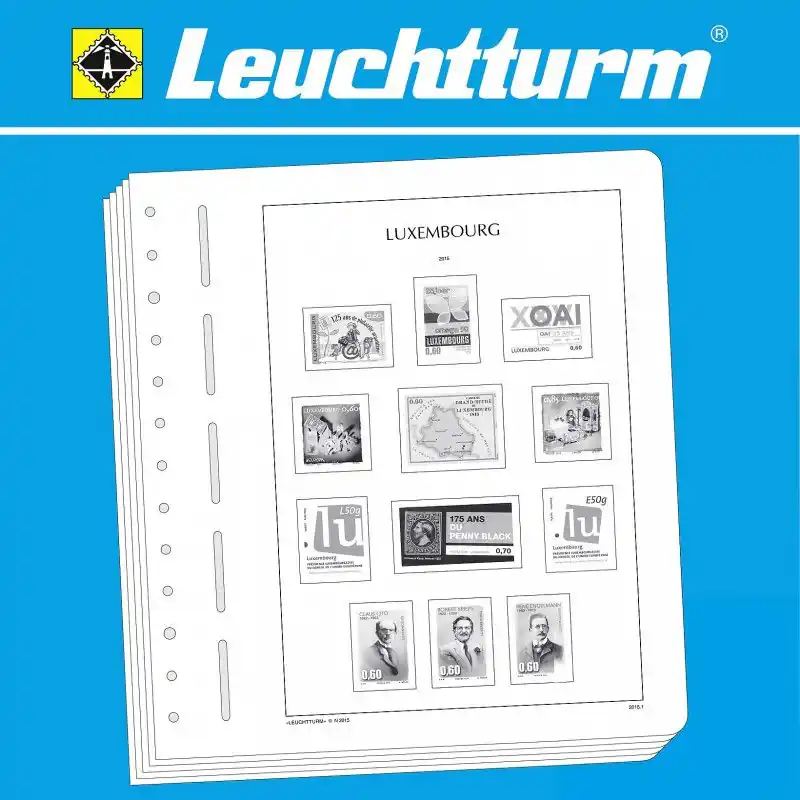 Feuilles pré imprimées Leuchtturm Luxembourg 2020-2024. Offre Spéciale