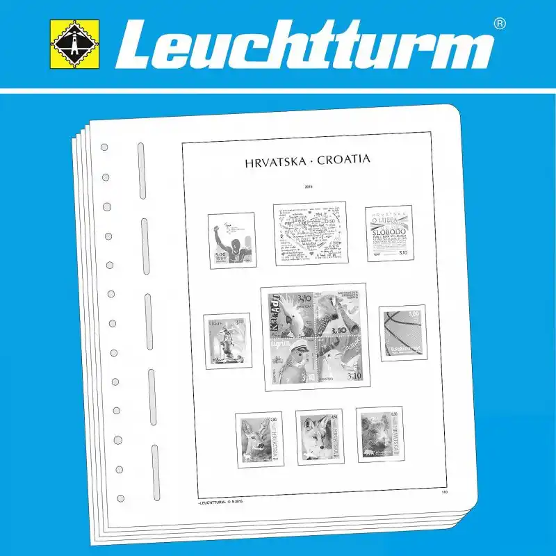 Super Prix Feuilles pré imprimées Leuchtturm Croatie 2021.