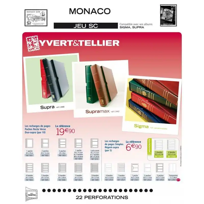 Jeux SC timbres de Monaco 2016-2019 avec pochettes de protection. Meilleur Choix