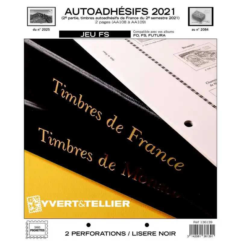 Commande En Gros Jeux FS France timbres autoadhésifs 2021 deuxième semestre.