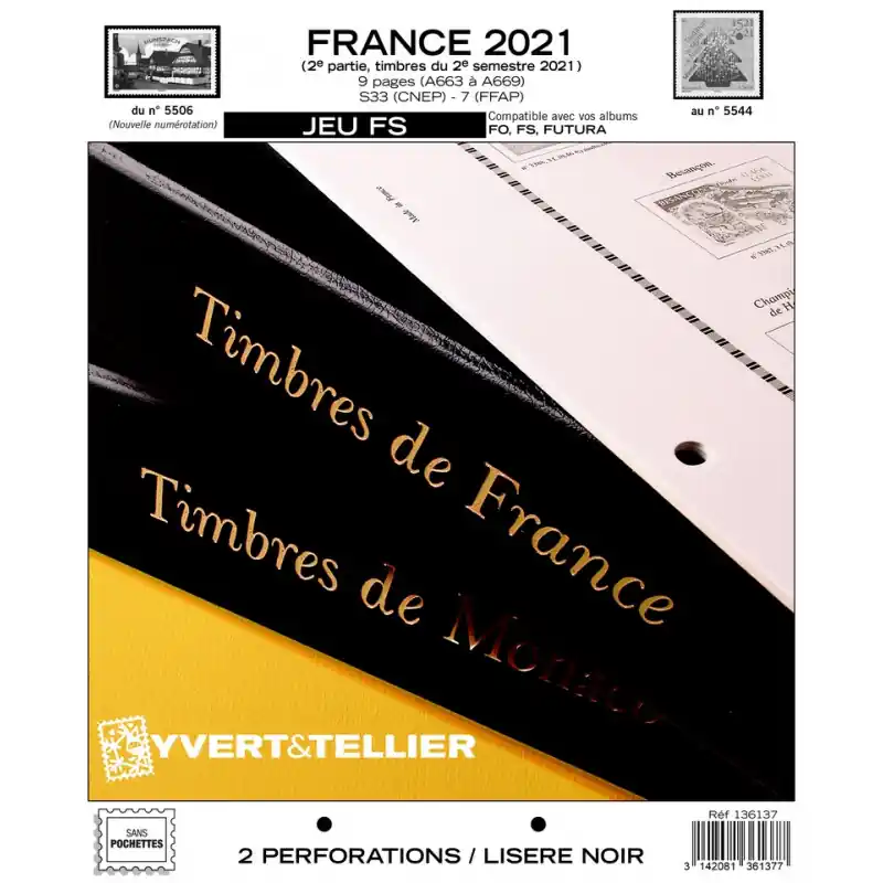 Meilleur Prix Jeux FS timbres de France 2021 deuxième semestre.