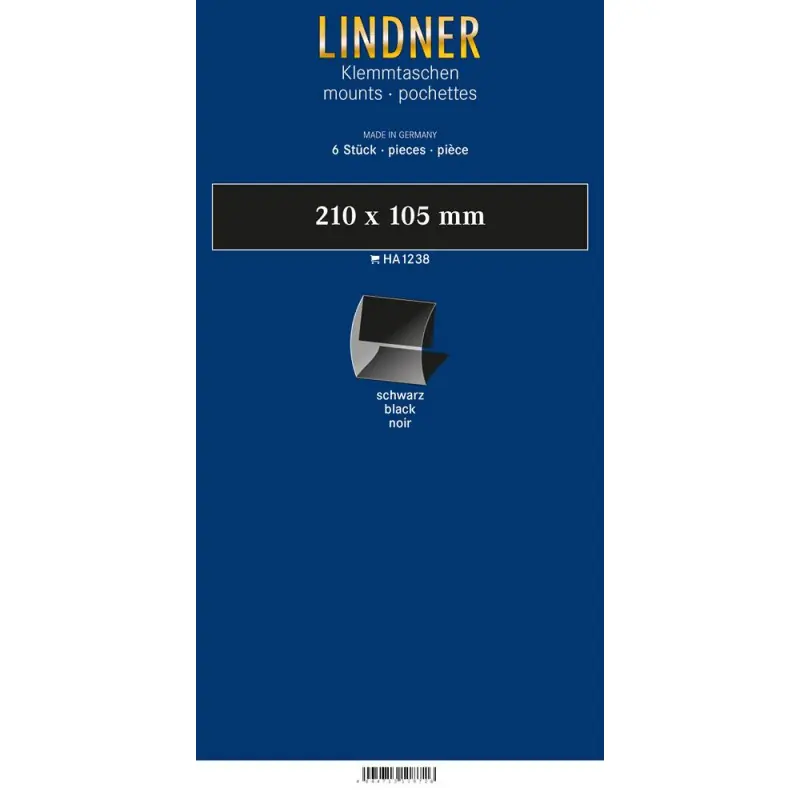 Bandes Klemmfix double soudure 210 x 105 mm pour blocs de timbres. Prix Réduit