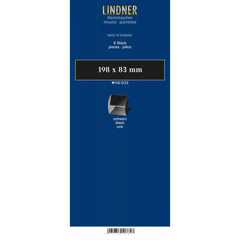 Solde Bandes Klemmfix double soudure 198 x 83 mm pour blocs de timbres.