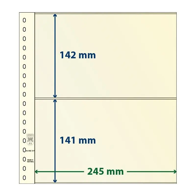 Tendance Feuille neutre Lindner-T à 2 bandes. (802 218)