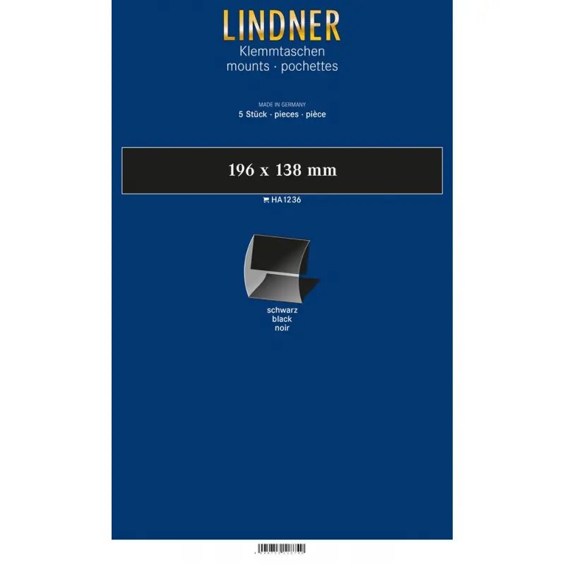 Expédition Rapide Bandes Klemmfix double soudure 196 x 138 mm pour blocs de timbres.