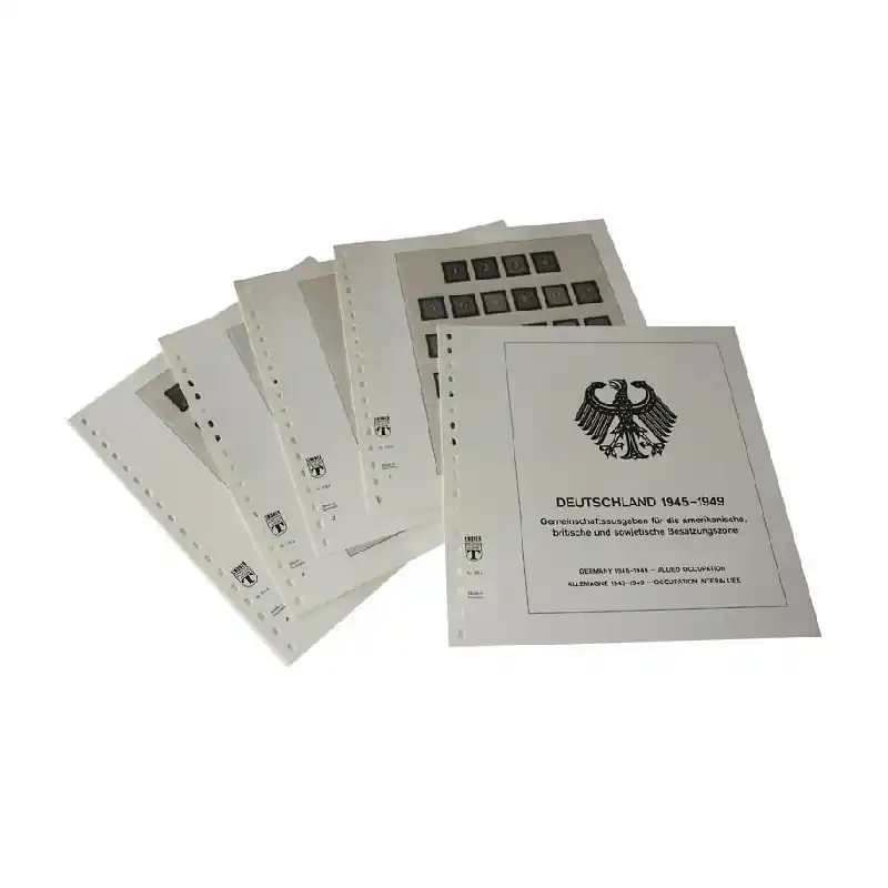 Vente Directe Feuilles pré imprimées Lindner-T Allemagne Zone Occupation Française.