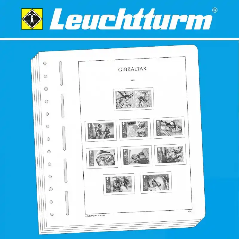 Réduction Feuilles pré imprimées Leuchtturm Gibraltar 2020.