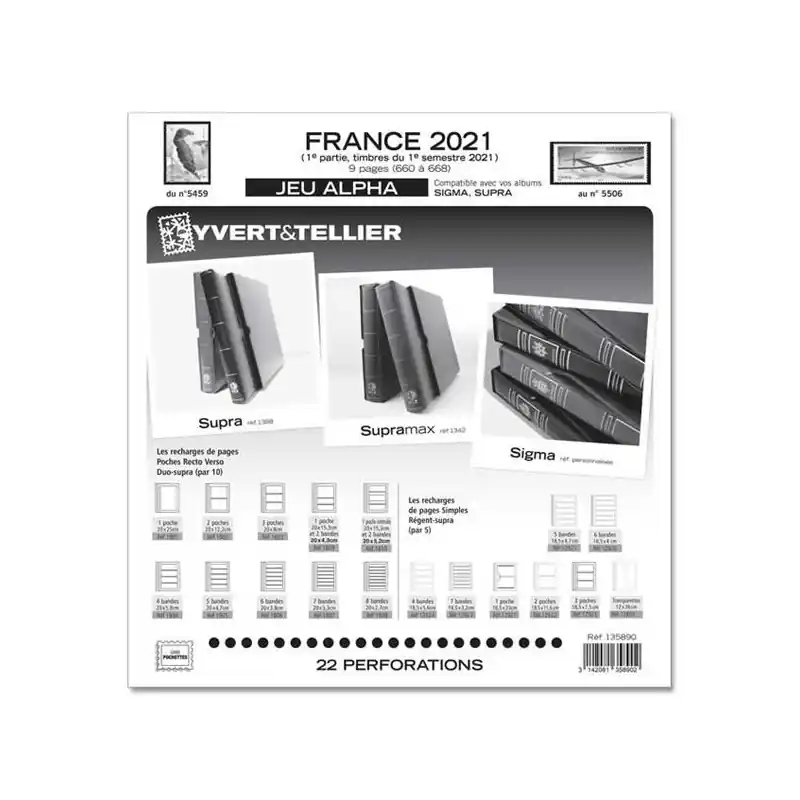 Jeux ALPHA France 2021 premier semestre sans pochettes de protection. Réduction