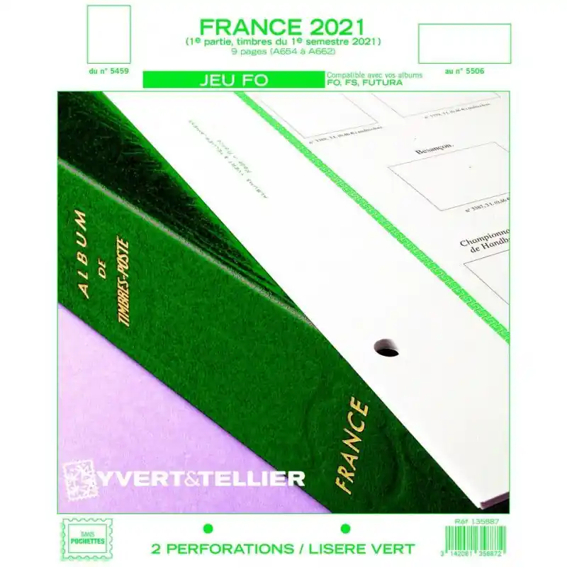 Jeux FO timbres de France 2021 premier semestre. Petit Prix
