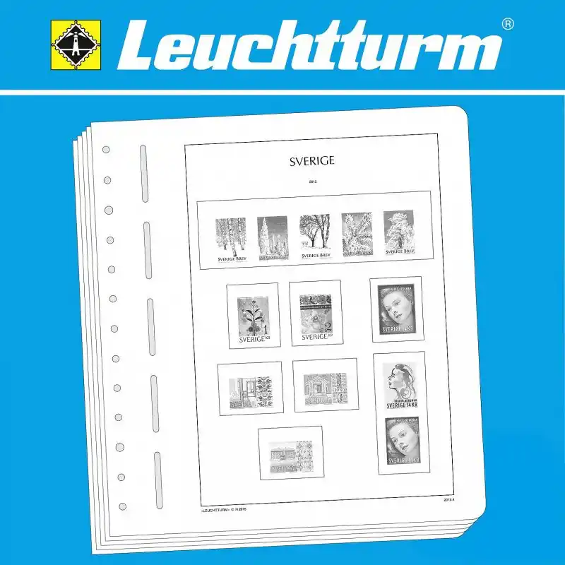 Feuilles pré imprimées Leuchtturm Suède 2010-2019. Nouvel Arrivage
