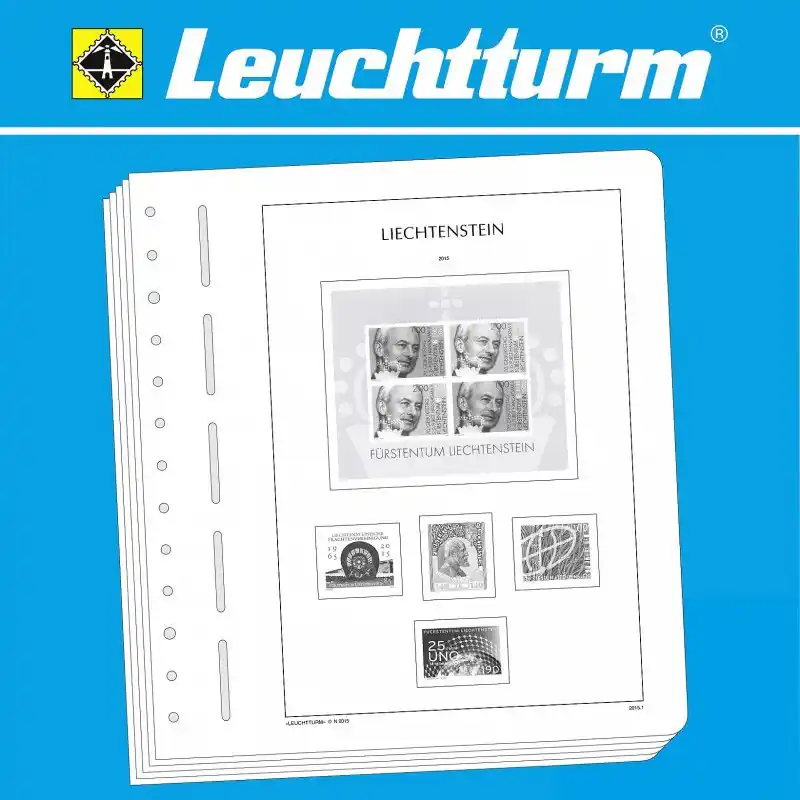 Feuilles pré imprimées Leuchtturm Liechtenstein 1990-1999. Commander Maintenant