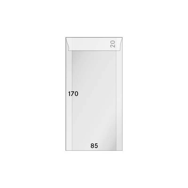 Pochettes cristal 85 X 170 mm - paquet de 500. Original