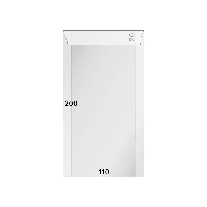 Livraison Express Pochettes cristal 110 x 200 mm - paquet de 500.