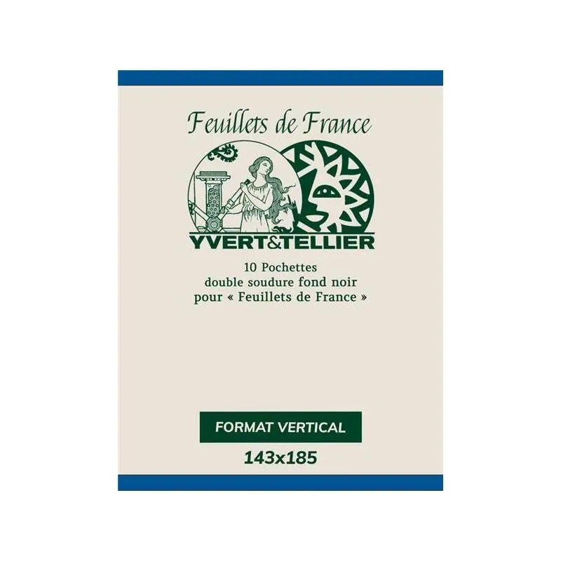 Pochettes doubles soudure 143 x 185 mm pour Feuillets de France. Réduction