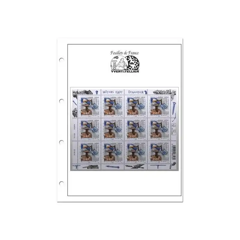 Prix Cassé Recharges Initia pour feuillets de France format horizontal.