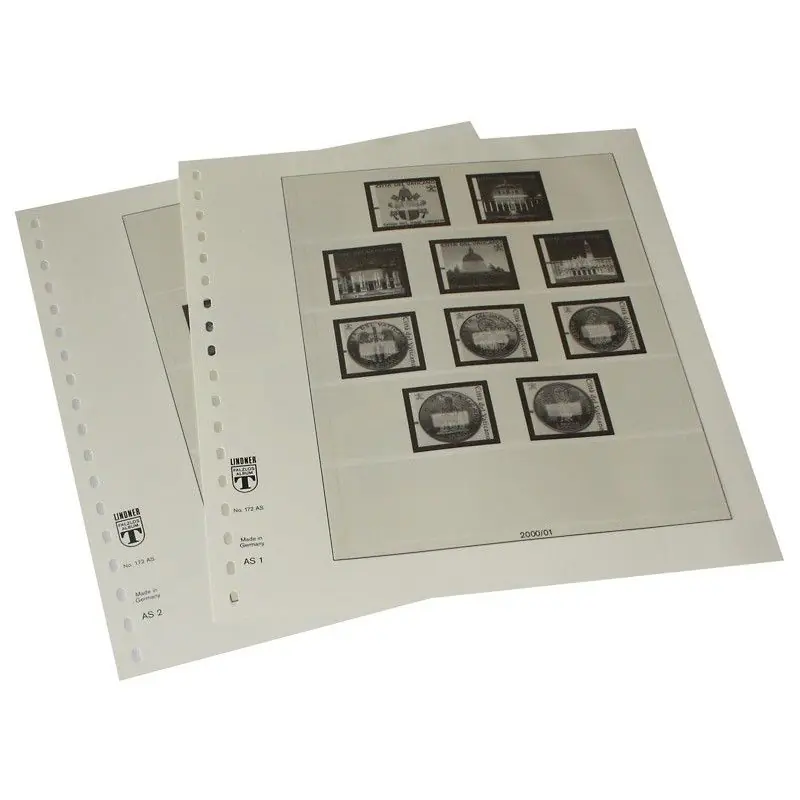 En Vogue Feuilles préimprimées Lindner-T Vatican Timbres de distributeur 2000-2004.