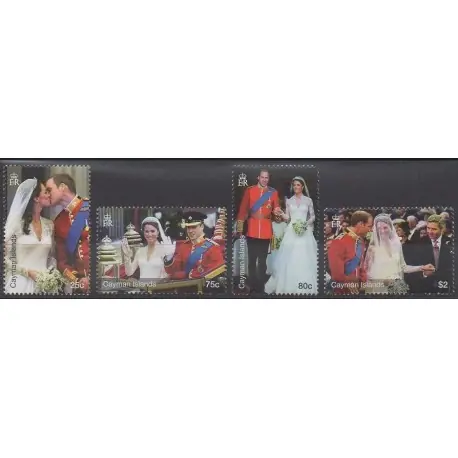 Livraison Mondiale Caïmans (Iles) - 2011 - No 1151/1154 - Royauté - Principauté