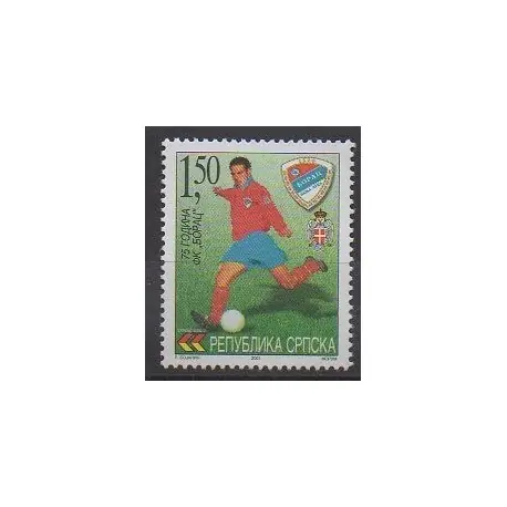Bosnie-Herzégovine République Serbe - 2001 - No 206 - Football Fait Main