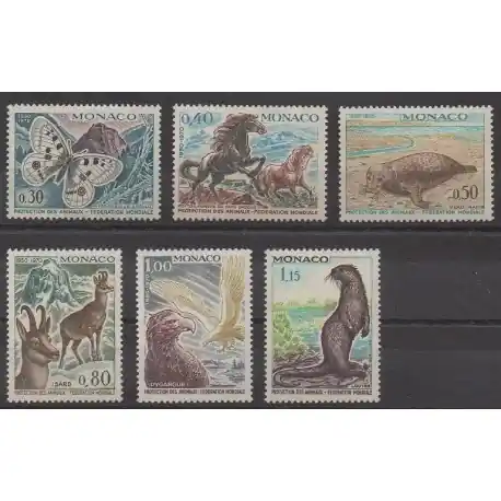 Prix Choc Monaco - 1970 - No 809/814 - Espèces menacées - WWF