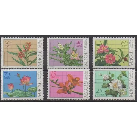 Macao - 1983 - No 478/483 - Fleurs Expédié Aujourd’hui