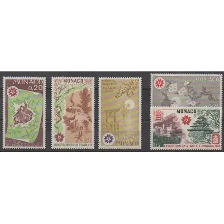 Vente Flash Monaco - 1970 - No 822/826 - Exposition