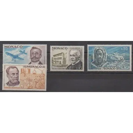 Prix Bas Monaco - 1972 - No 910/913 - Célébrités - Sciences et Techniques