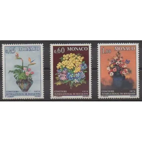 Promotion Saisonnière Monaco - 1973 - No 948/950 - Fleurs