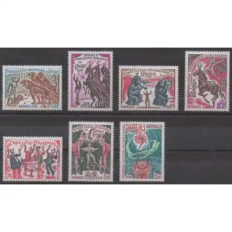 Monaco - 1974 - No 973/979 - Cirque Réduction