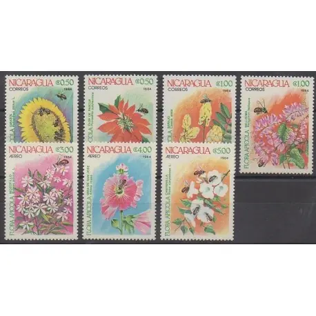 Livraison Gratuite Nicaragua - 1984 - No 1326/1329 - PA1056/PA1059 - Fleurs