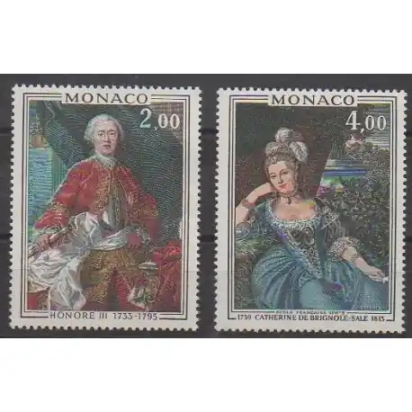 Monaco - 1975 - No 1029/1030 - Royauté - Principauté - Peinture Gros Lot