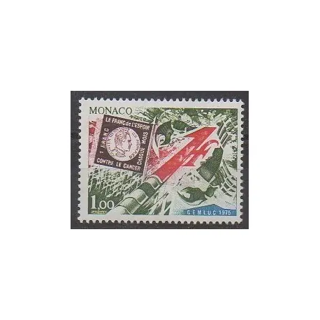 Monaco - 1975 - No 1014 - Santé ou Croix-Rouge Vente Flash